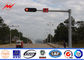 Galvanized Durable 8m Standard Traffic Light Pole With Double Arm / Single Arm supplier