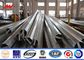 26.5M 5mm Steel Thickness Galvanized Steel Light Tension Electric Pole With Steel Channel Cross Arm supplier