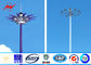 35M HDG 400W HPS High Mast Pole Tower Octagonal Shape With Metal Halide Lighting supplier