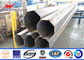 12m Steel Utility Pole Conical Round Or Polygonal Shape For Distribution supplier