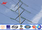 Electricity Utilities Galvanized Steel Pole For Transmission Line Project , 5-15m Height supplier
