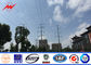 11KV 73KM Transmission Line Galvanized 4mm Electric Steel Pole with Bitumen supplier