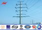 Galvanized Power Electric Tower Steel Pole 20 - 60FT Octagon Hot Dip supplier