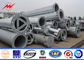 High Voltage 35KV Cross Arm Galvanized Steel Power Tubular Poles With Bitumen supplier