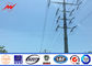 Round Tapered Galvanised Steel Power Transmission Poles / Electrical Power Pole supplier