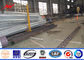 Q235 Q345 Q460 69kv Galvanized Steel Pole , Power Transmission Line Pole supplier