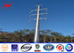 115KV 75Feet Tapered Round Steel Utility Power Poles / Galvanized Steel Pole supplier