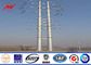 69kv 10m Hot Dip Galvanized Steel Power Pole Distribution Line Pole With Cross Arm Accessories supplier