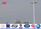45M Galvanized Octagonal High Mast Light Pole Platform 80 nos LED Light For Stadium supplier