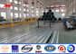 Custom Electric Steel Unitity Pole , Galvanised Power Pole Q345 Q235 GR65 supplier