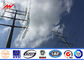 132 KV Galvanized Steel Power Distribution Poles With Cross Arm 12 Side supplier