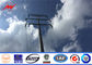 Customized 189kv Galvanized Steel Transmission Poles , Metal Telephone Poles supplier