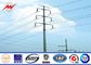 169KV Galvanized Steel Power Distribution Poles With Cross Arm 12 Side supplier