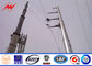 169KV Galvanized Steel Power Distribution Poles With Cross Arm 12 Side supplier