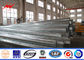 Q235 Galvanized Steel Power Pole , Electrical Transmission Line Poles supplier