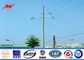 69KV 8KN 15M Two Sections Octagonal Galvanized Steel Pole Steel Transmission Poles supplier