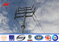 Hot Dip Galvanized Steel Power Pole / Electrical Line Pole 5-300KM/H supplier