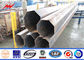 30FT IP65 Steel Transmission Poles / Galvanized Light Pole With 3mm Thickness supplier