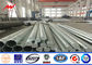 Polygonal 80ft 69kv Metal Steel Electricity Distribution Poles With Mast Galvanized Structure supplier
