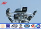 40M 60 nos LED Lights Galvanized High Mast Sports Light Tower With Round Lantern Carriage supplier