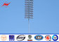 40M 60 nos LED Lights Galvanized High Mast Stadium Light Tower With Round Lantern Carriage supplier