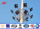 High Mast Square / Yard / Industrial Street Light Poles Conical Galvanized Pole supplier