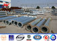 11 Kv Insolutors Steel Utility Poles , Hot Dip Galvanized Power Distribution Pole supplier