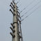 50FT Polygonal Electric Insulators Steel Power Pole Distribution Poles For 132KV supplier