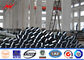 Transmission Gabon Q345 Steel Utility Pole , Metal Power Poles 10m 330KG supplier