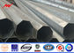 Hot Dip Galvanized Steel Pole Utility Power Electric Transmission Poles With Accessories supplier