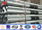 11m 3.8mm 2 Section FRP Galvanized Steel Pole Electric Transmission Column supplier