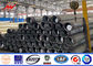 10m 14m 15m Direct Buried Galvanized Metal Utility Poles For Power Transmission supplier