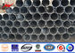 Hot Dip Galvanized Conical 25 Ft Utility Pole For Electrical Power Transmission supplier