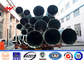 Distribution Line Electrical Power Pole 15m Wall Thickness 4mm Galvanized supplier