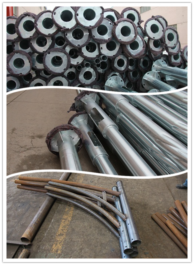 9M Single Arm Galvanized Steel Pole Q345 Material for high way 0