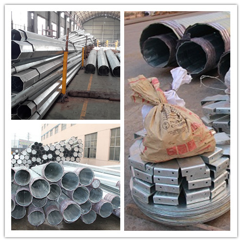 Galvanized Steel Electrical Power Pole For Transmission And Distribution 1