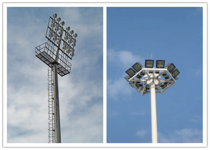 20m conical high mast pole for sports center lighting with winch 1