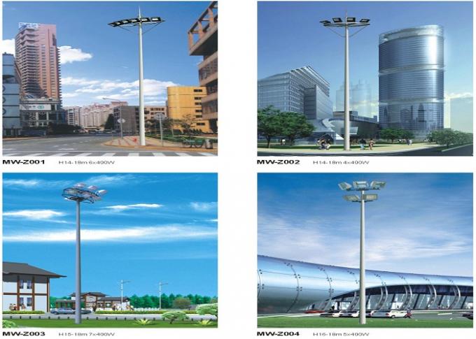 Hot dip galvanization led stadium lighting High Mast Pole for seaport lighting 1