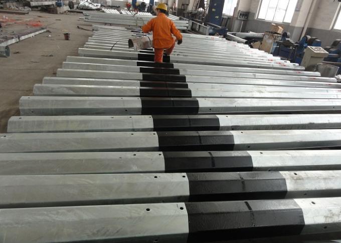 Bitumen 220kv steel pipes Galvanized Steel Pole for overheadline project 2