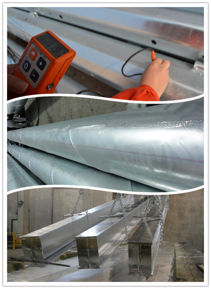 Hot Dip Galvanized 12m Tri Out Reach Power Line Pole With 2.5m Arm 0