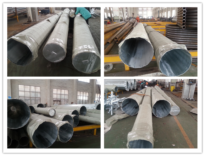 132kv hot dip galvanized electrical power pole for electric line 1