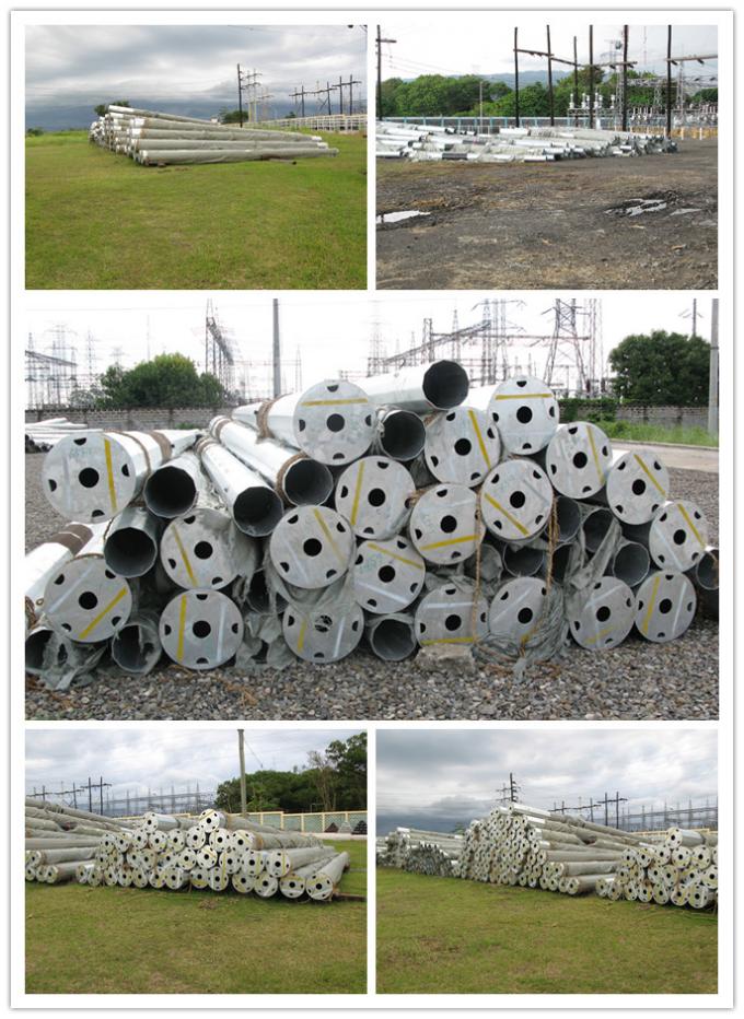 50m Galvanized Steel Utility Pole Q235 For Electric Power Transmission 1