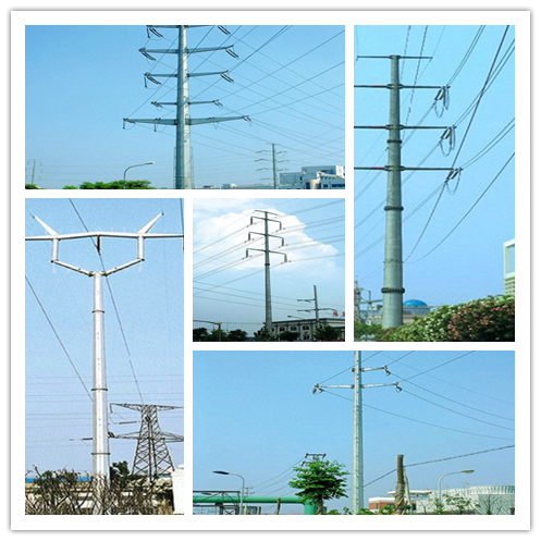 polygonal or conicla high voltage Steel Utility Pole for power Equipment 1