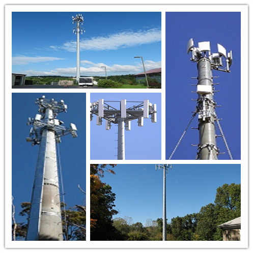 50m Conical 138kv Power Transmission Tower / Power Transmission Pole 2