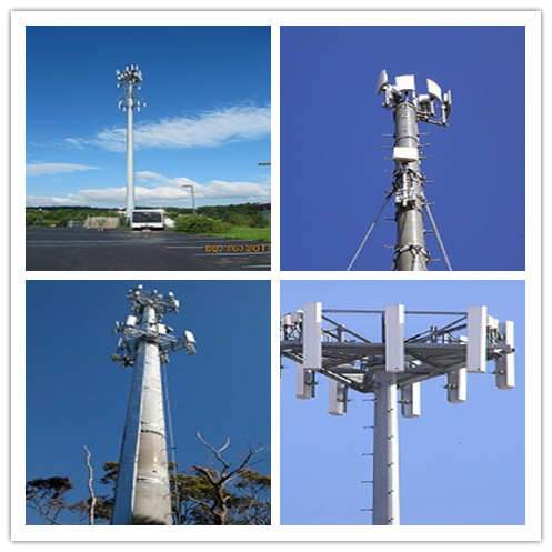 High Voltage Galvanized Steel Electric Monopole Telecommunication Tower 1
