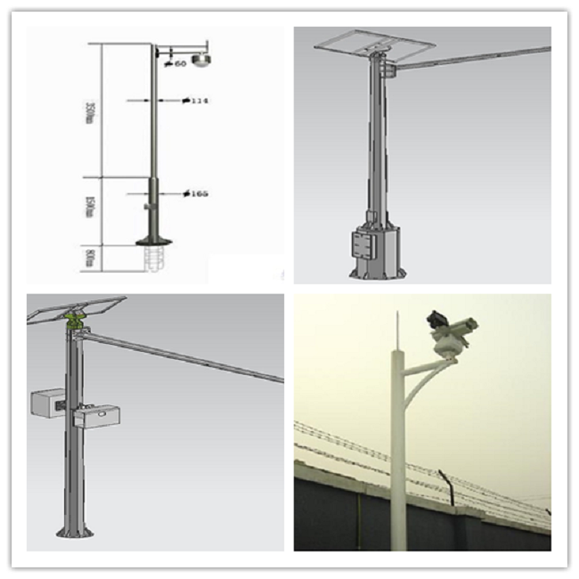 Single Arm Street Traffic Light Signals Hot Dip Galvanized 5m 3mm Thickness 1