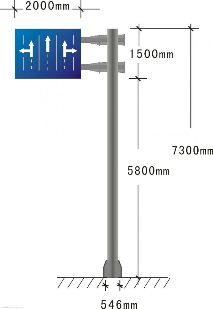 Octagonal Steel Street Lighting Poles Traffic Light Signals With Powder Coating 2