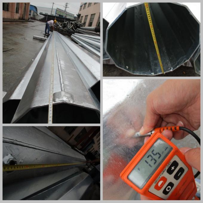 Electric Steel Tubular Pole Galvanization Test  on site