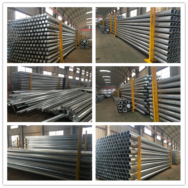 Polygonal Shafts Electrical Power Pole With Optional Powder Coating 0