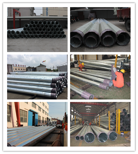 Galvanised Utility Steel Tubular Pole For Electrical Power Transmission Line Project 1